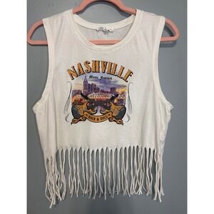 Nashville Music Festival Crop‎ Tank With Fray